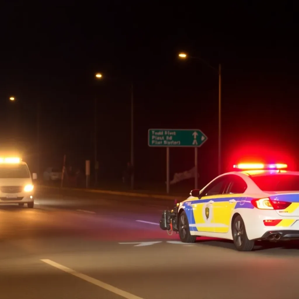 Dallas police at a hit-and-run scene