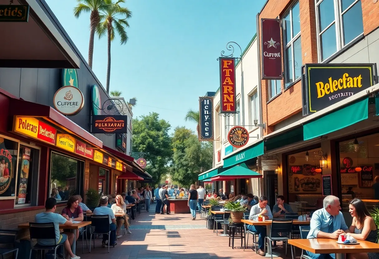 A bustling scene of diners enjoying meals at top restaurants in Dallas.
