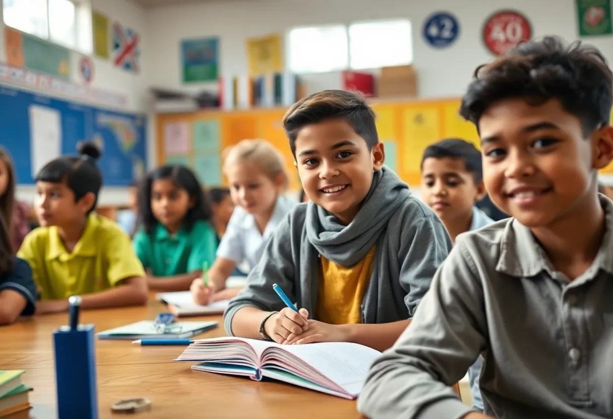 Students in Dallas schools participating in learning activities as schools improve their performance ratings