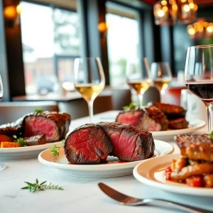 A fine dining steak dish from a Dallas steakhouse