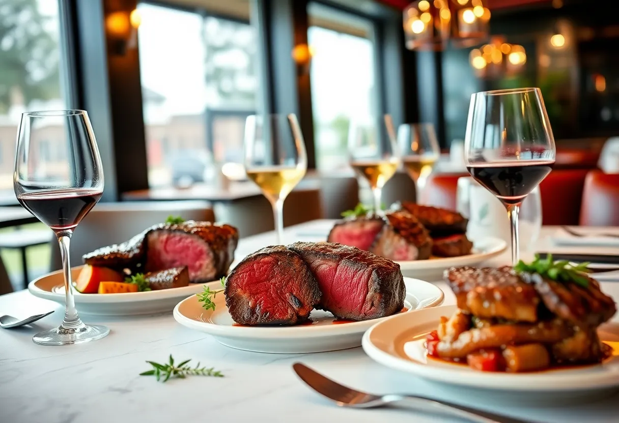 A fine dining steak dish from a Dallas steakhouse