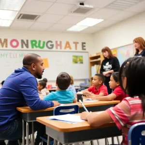 Students engaged in learning in a classroom at Fort Worth ISD.