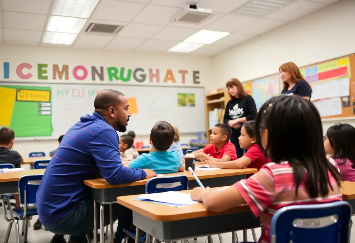 Students engaged in learning in a classroom at Fort Worth ISD.
