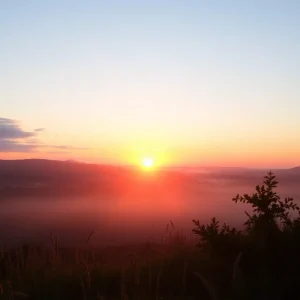 A serene sunset landscape symbolizing remembrance