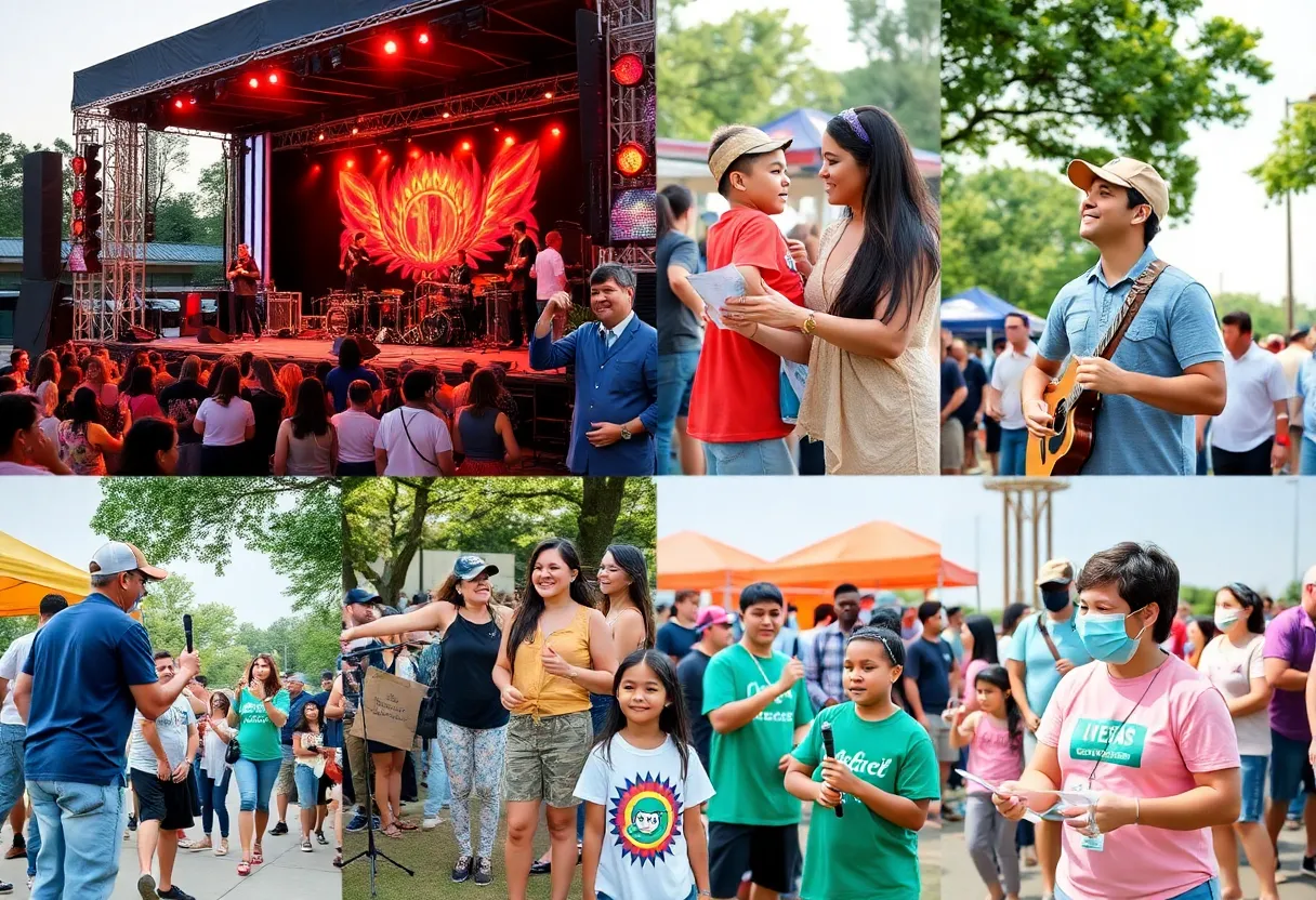 Families enjoying various community events in North Texas.