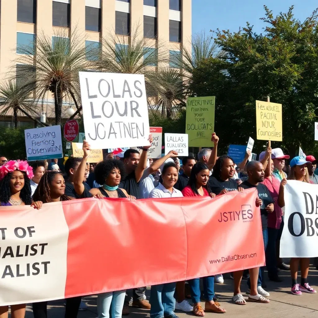 Community members supporting local journalism at an event