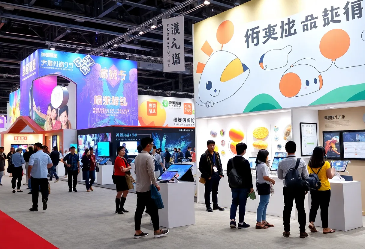 Exhibition at Taiwan Expo USA 2025 showcasing technology and culture