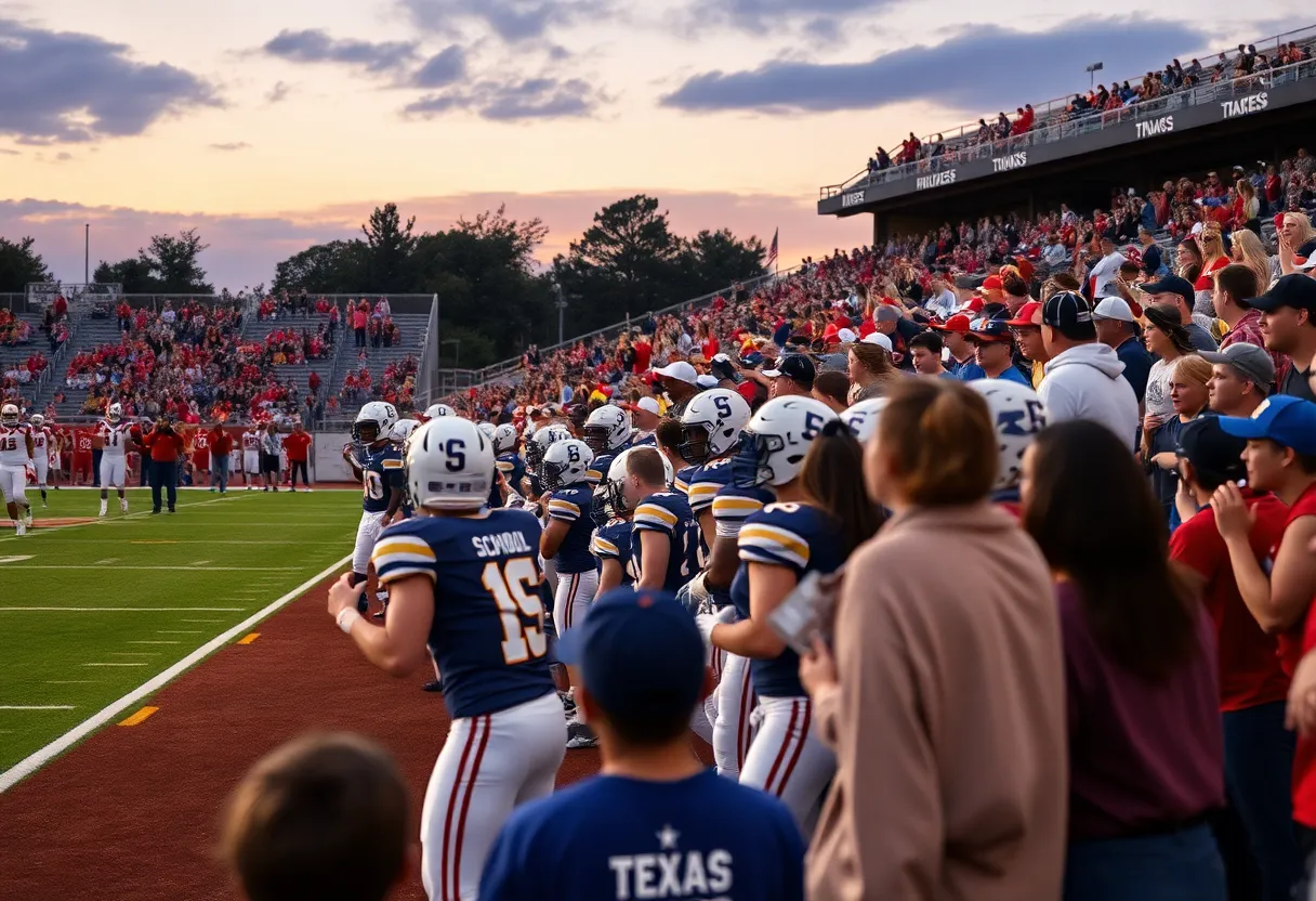 Exciting moment from a Texas high school football game