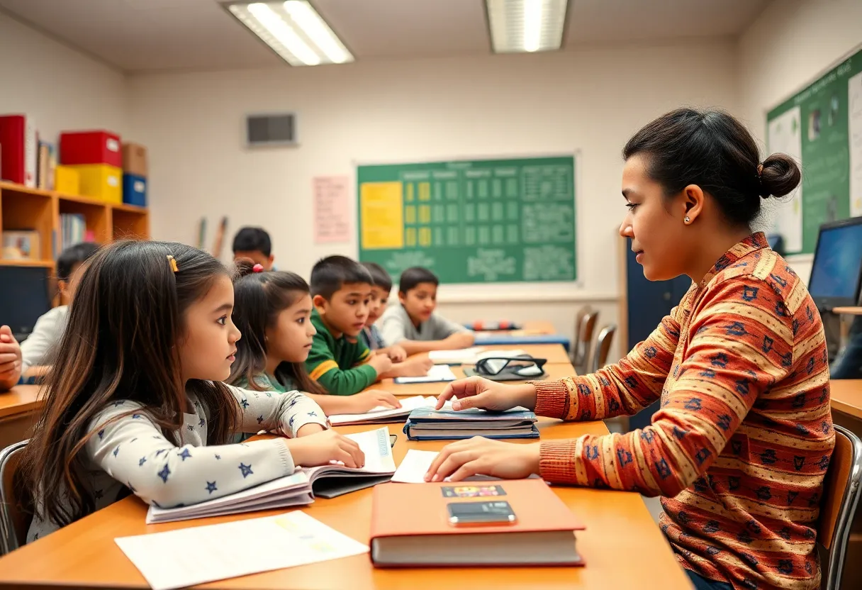 Students in a classroom showcasing academic engagement and progress.