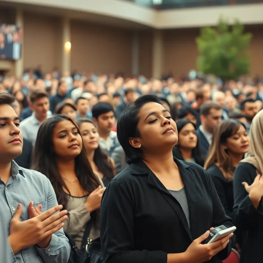 University of Dallas community gathered in prayer during the papal conclave.