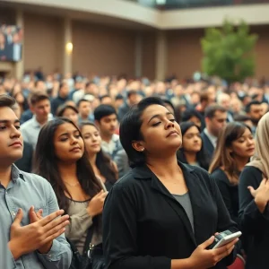 University of Dallas community gathered in prayer during the papal conclave.