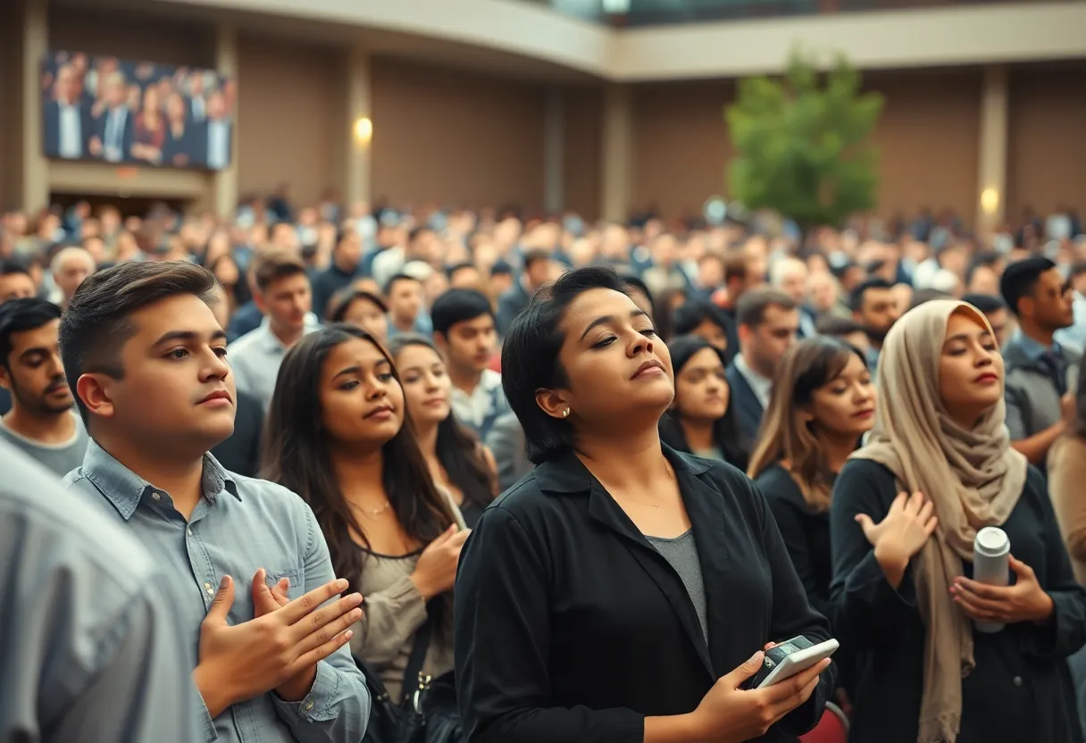 University of Dallas community gathered in prayer during the papal conclave.