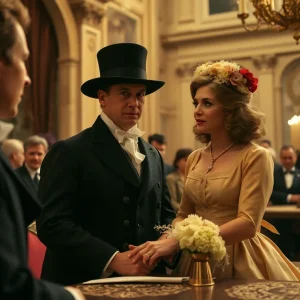 Scene from the film An Officer and a Spy showcasing a political scandal.