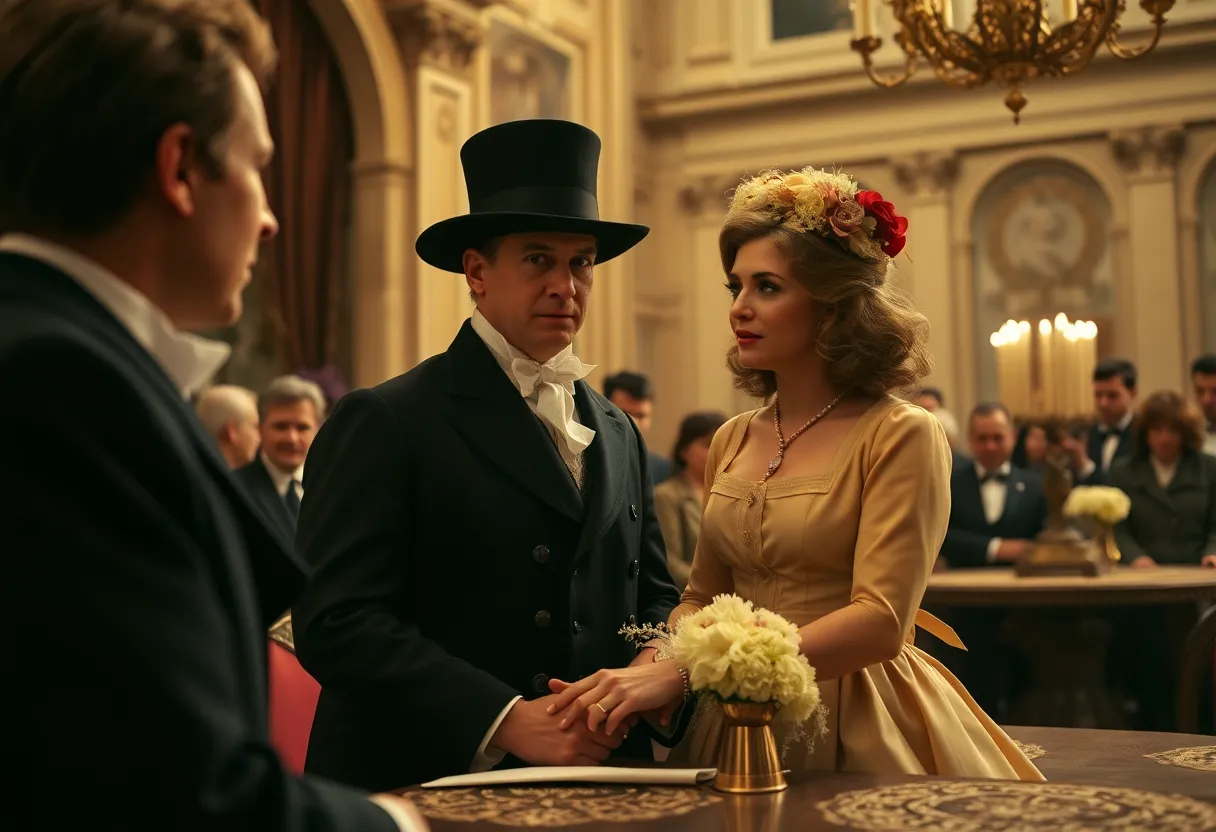 Scene from the film An Officer and a Spy showcasing a political scandal.
