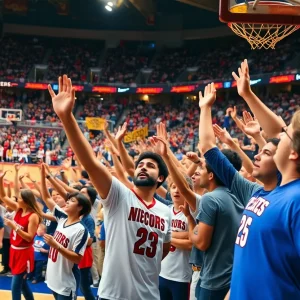 Arkansas and Texas Tech basketball teams compete at American Airlines Center.