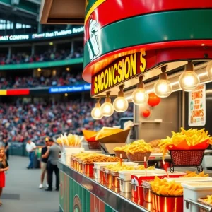 Concession stand at AT&T Stadium with new menu items
