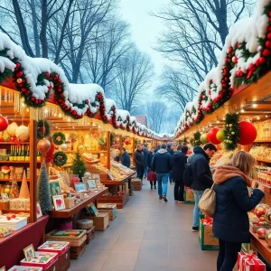 Vendors at Chi Omega Christmas Market showcasing holiday items