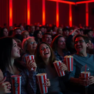 Audience enjoying The Conjuring Last Rites at Cinemark theater