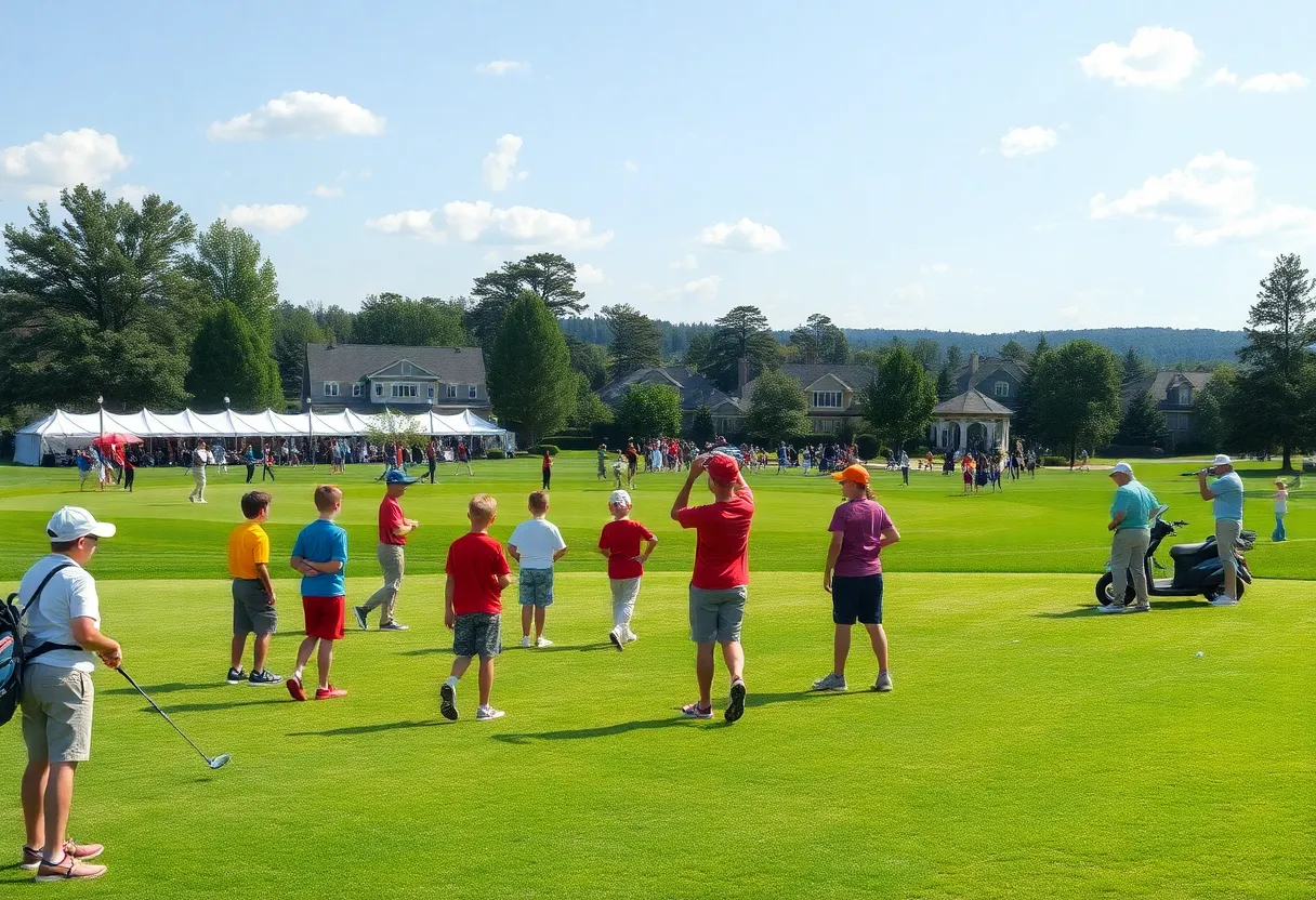 Junior golfers participating in the Crush It! Cup tournament at Gleneagles Golf & Country Club