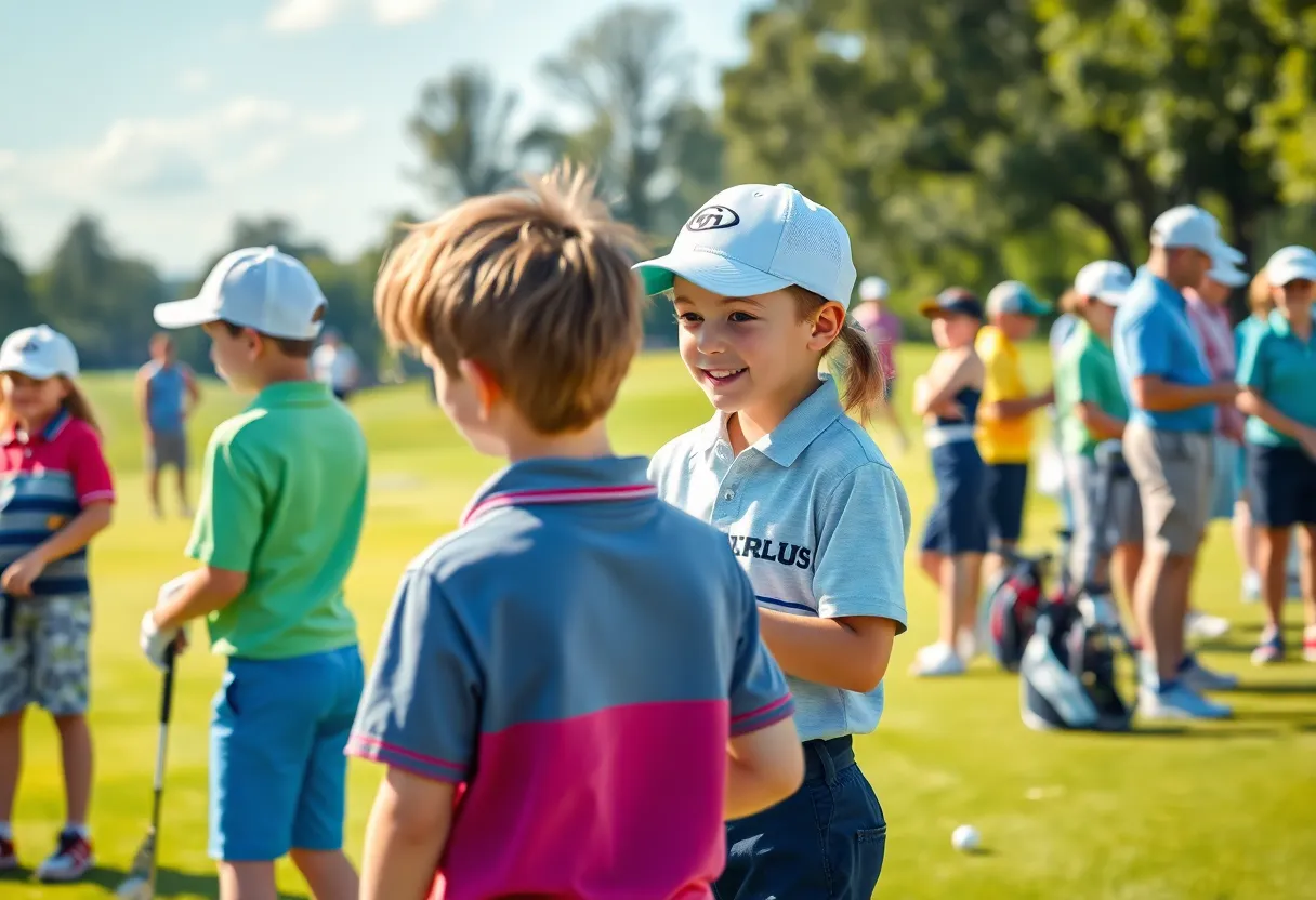 Youth golfers participating in the Crush It! Cup at Gleneagles Golf & Country Club