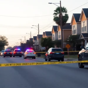 Crime scene in Dallas Red Bird area with police presence.