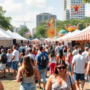 Crowd enjoying a cultural festival in Dallas