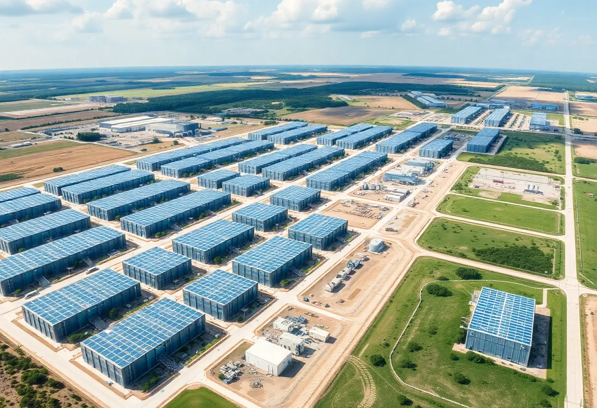 A large data center facility in Dallas-Fort Worth area showcasing modern architecture and technology.