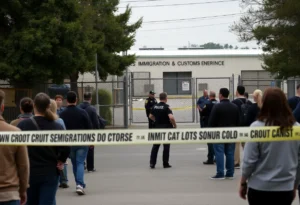 Police presence at Dallas ICE facility after shooting incident