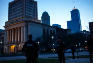 Police presence at Dallas ICE facility after shooting incident.