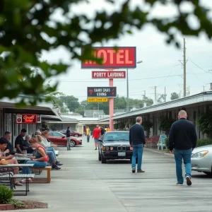 Exterior view of Downtown Suites motel