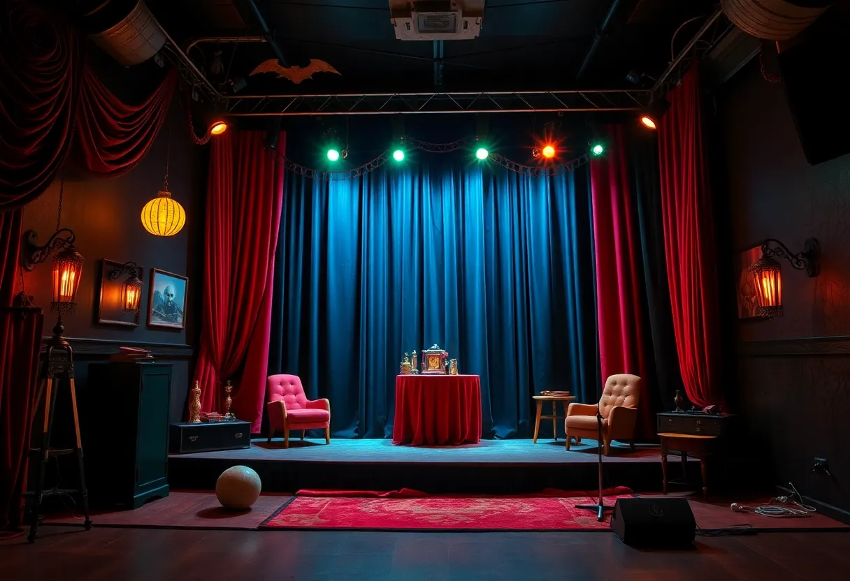 Stage of Dracula: A Comedy of Terrors at the Dallas Theater Center