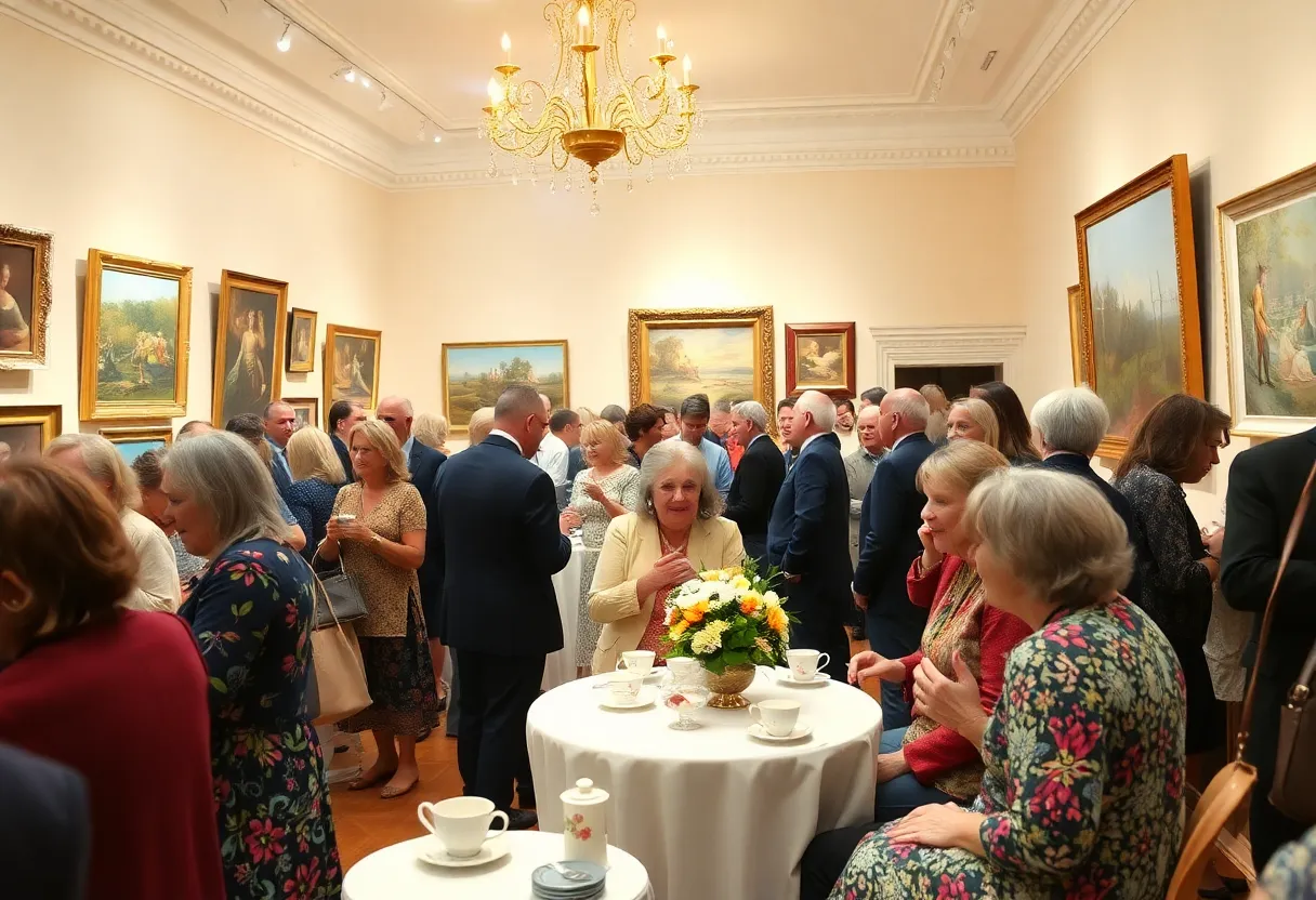 Guests mingling at the Duchess of York fundraiser event in Dallas