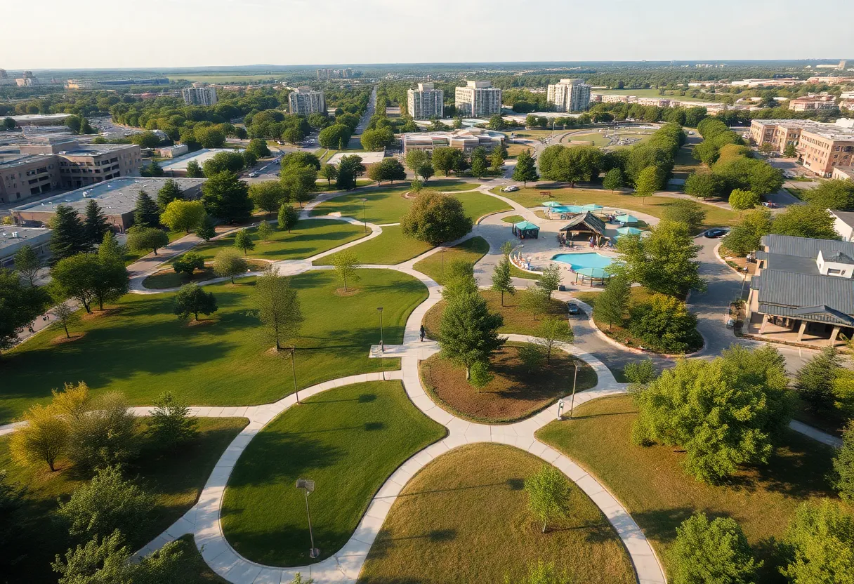 Conceptual image of Fair Park community park in Dallas