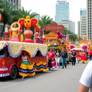 Fiestas Patrias Parade in Downtown Houston