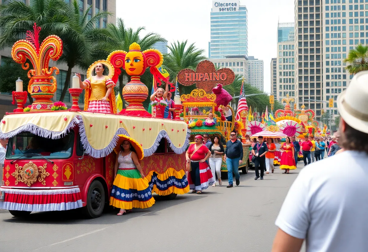 Fiestas Patrias Parade in Downtown Houston