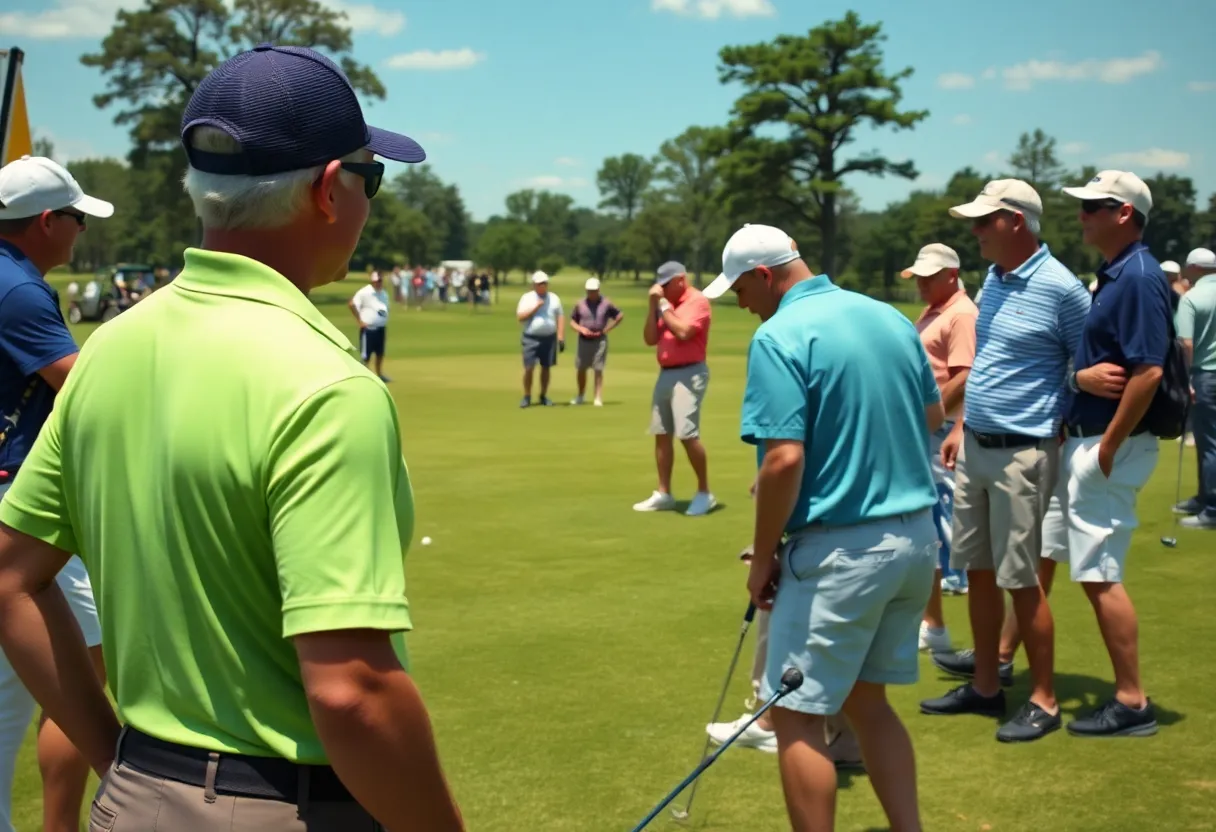 Golfers participating in the Fore The 24 charity tournament
