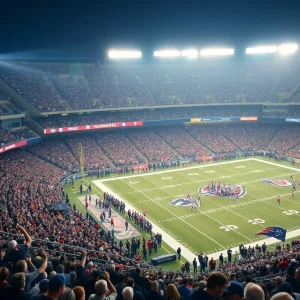 Football showdown between the Giants and Cowboys at AT&T Stadium