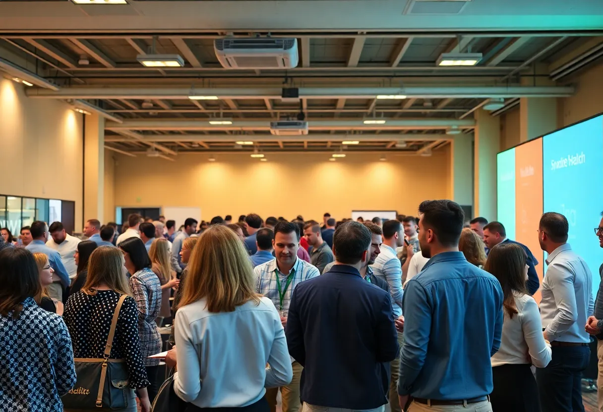 Entrepreneurs networking at the Governor's Small Business Summit
