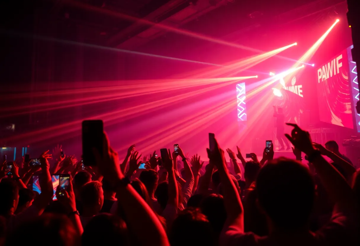 Concert scene from HEALTH's Conflict: Leather Tour