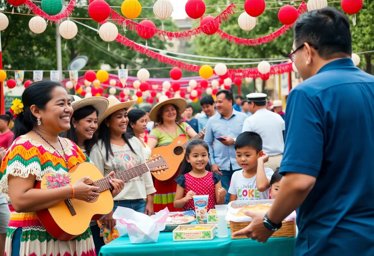 Celebration of Hispanic Heritage Month with music and food.
