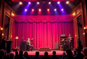 The stage of Jubilee Theatre representing the play I Got the Last Laugh