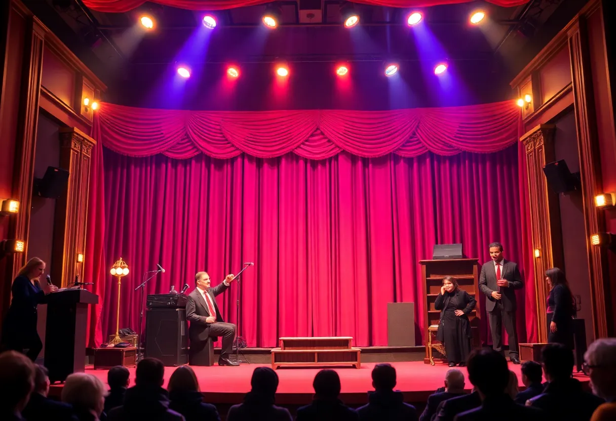 The stage of Jubilee Theatre representing the play I Got the Last Laugh