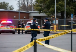 Law enforcement presence at an ICE facility in Dallas following a shooting incident.