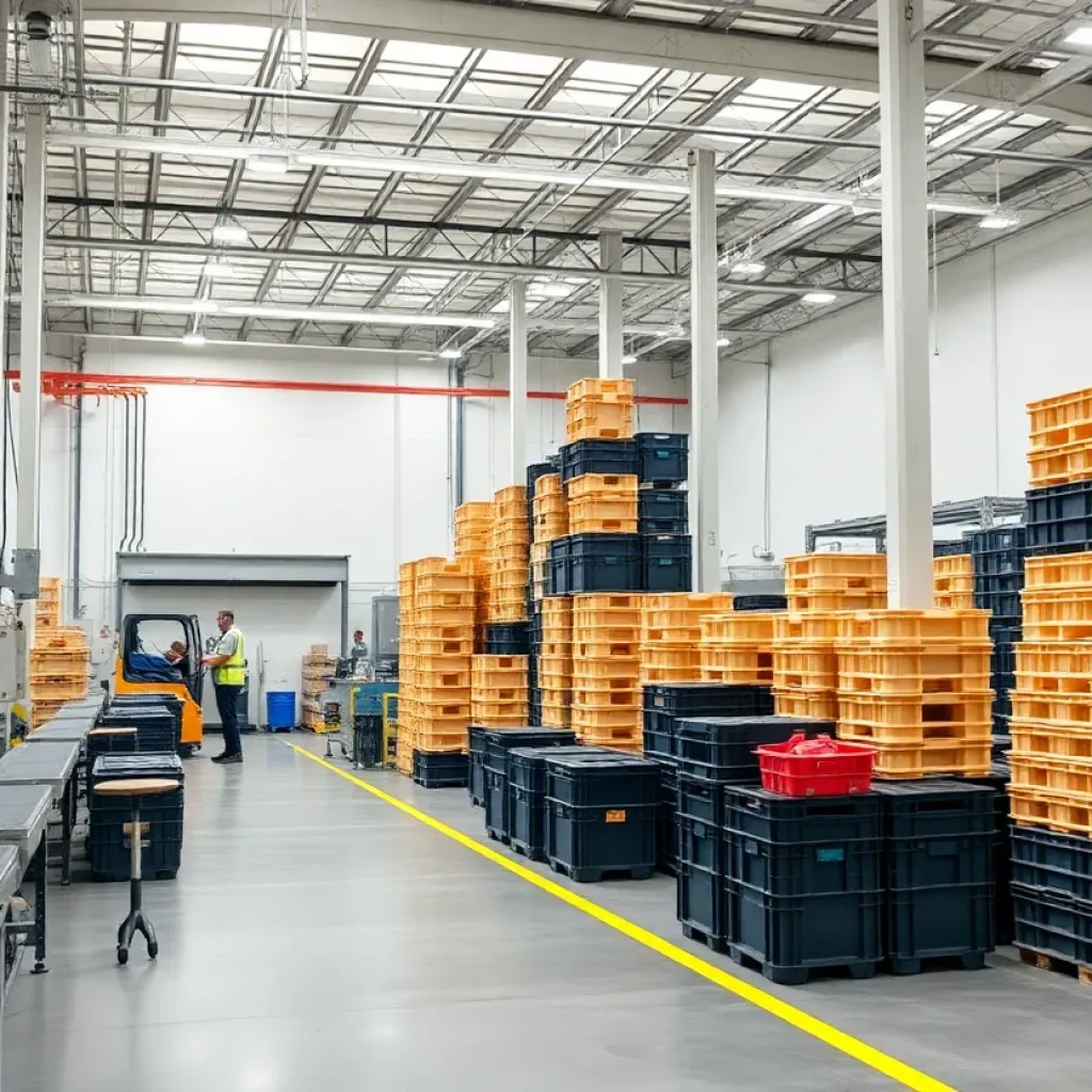 IFCO's new service center processing reusable packaging crates