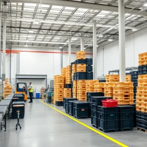 IFCO's new service center processing reusable packaging crates
