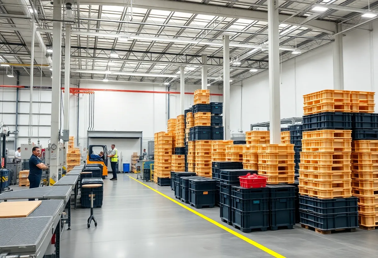 IFCO's new service center processing reusable packaging crates