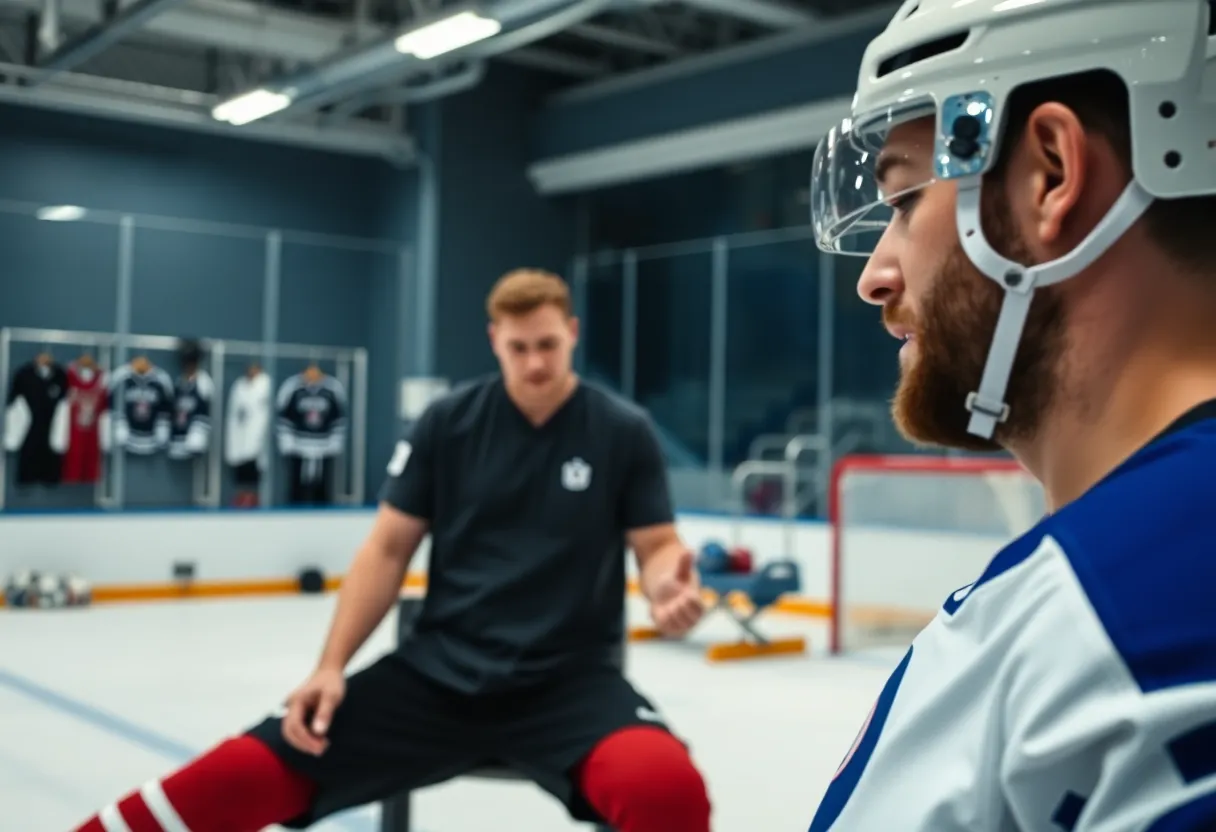 NHL training room focused on rehabilitation