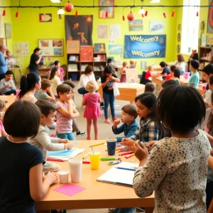 La Cantera Arts Conservatory filled with community members engaging in arts activities