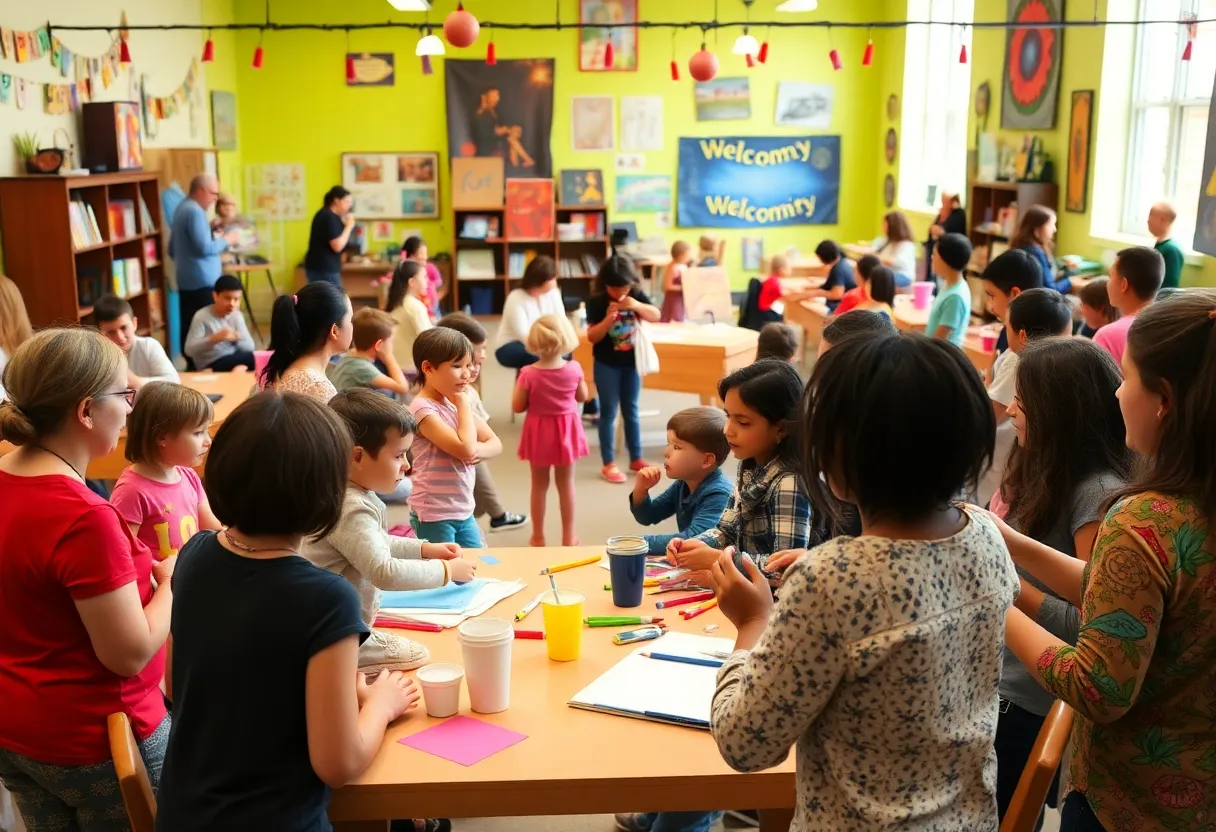 La Cantera Arts Conservatory filled with community members engaging in arts activities