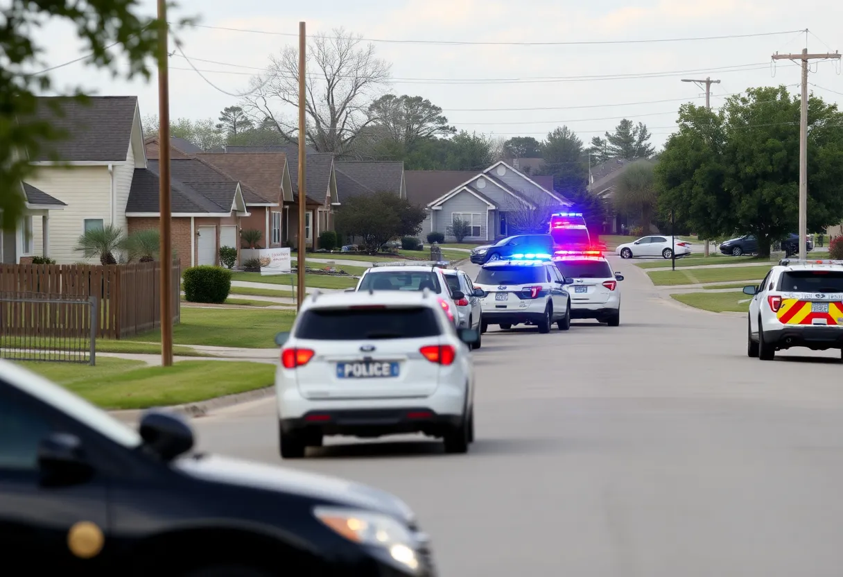 Scene of shooting incident in Lancaster, Texas